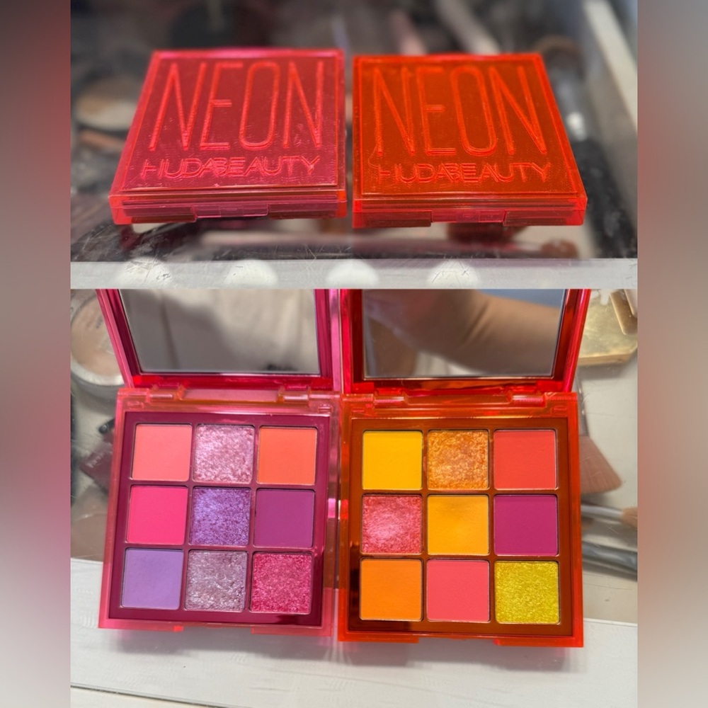 Huda Beauty Neon pink and red / orange